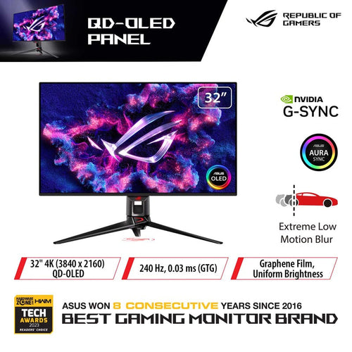 Asus ROG Swift PG32UCDM - 32 UHD QD-OLED 240Hz Gaming Monitor