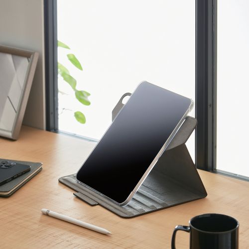 Elecom iPad 10.9-inch (Gen10) Soft Leather Case 360° Pencil Holder Bk