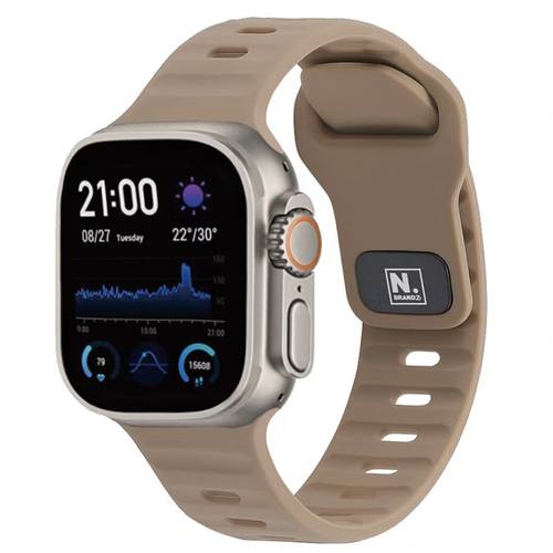 N.Brandz N-Sport49-BN 49mm/45mm/44mm/42mm UrbanStrap Sport Band For Apple watch (Brown)