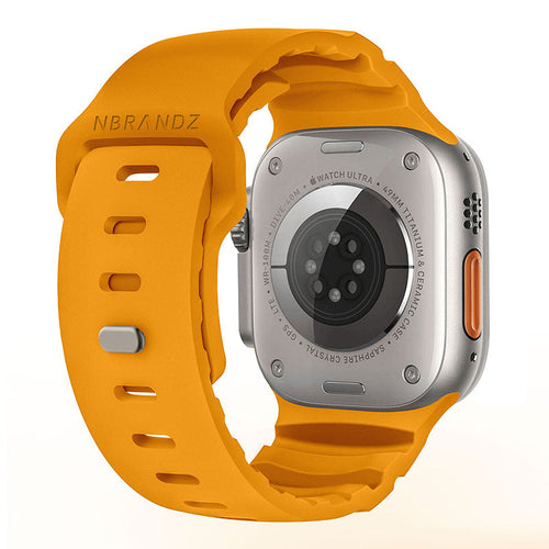 N.Brandz N-SBPro-49-YL Sport Band Pro for Apple Watch 49/46/45/44/42mm Series Ultra, 1-10/SE (Yellow)