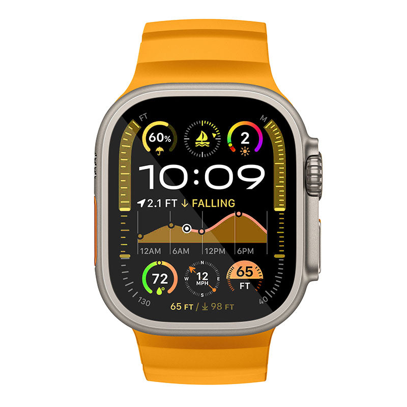 N.Brandz N-SBPro-49-YL Sport Band Pro for Apple Watch 49/46/45/44/42mm Series Ultra, 1-10/SE (Yellow)