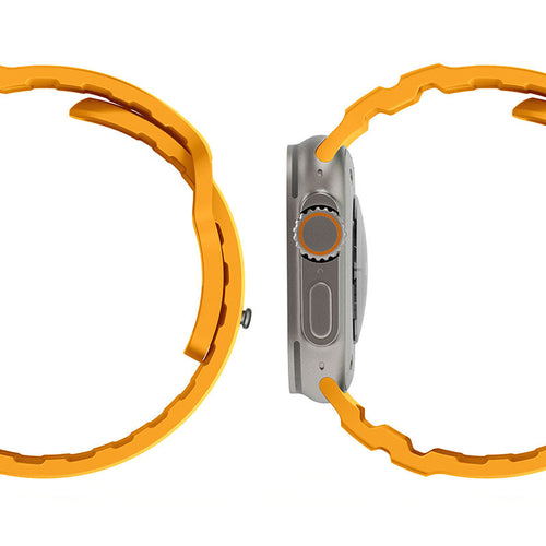 N.Brandz N-SBPro-49-YL Sport Band Pro for Apple Watch 49/46/45/44/42mm Series Ultra, 1-10/SE (Yellow)