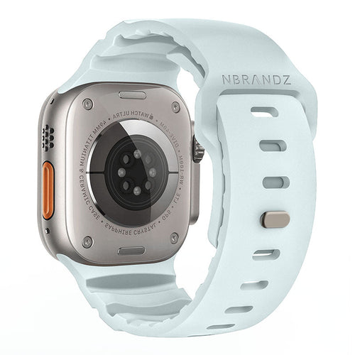 N.Brandz N-SBPro-49-IB Sport Band Pro for Apple Watch 49/46/45/44/42mm Series Ultra, 1-10/SE (Ice Blue)