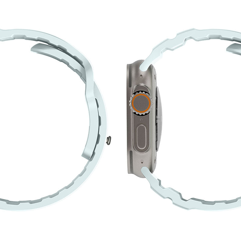 N.Brandz N-SBPro-49-IB Sport Band Pro for Apple Watch 49/46/45/44/42mm Series Ultra, 1-10/SE (Ice Blue)