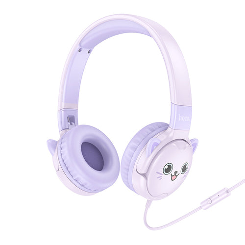 Hoco W61 Voice Wired Headphones for Children (Deam Purple)
