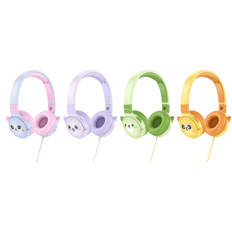 Hoco W61 Voice Wired Headphones for Children (Deam Purple)