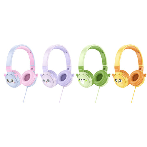 Hoco W61 Voice Wired Headphones for Children (Deam Purple)