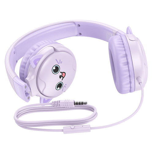 Hoco W61 Voice Wired Headphones for Children (Deam Purple)